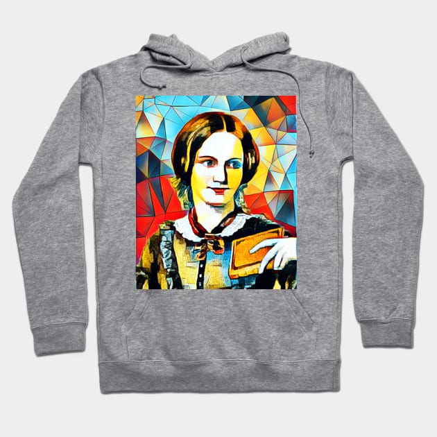 Charlotte Bronte Abstract Portrait | Charlotte Brontë Abstract Artwork 15 Hoodie by JustLit